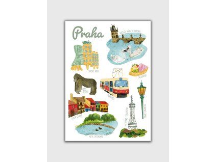 praha pohlednice